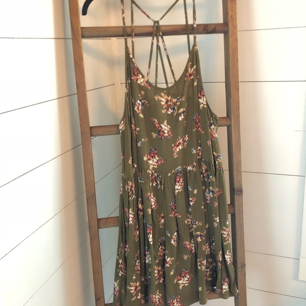 Olive Floral tunic Large